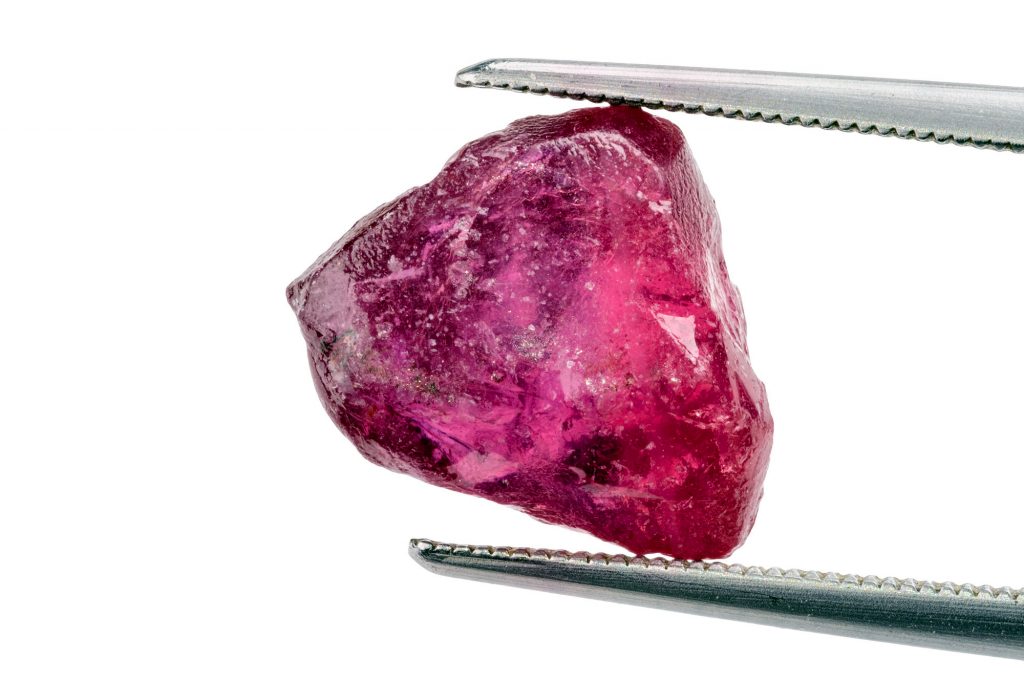 Close up a ruby crystal