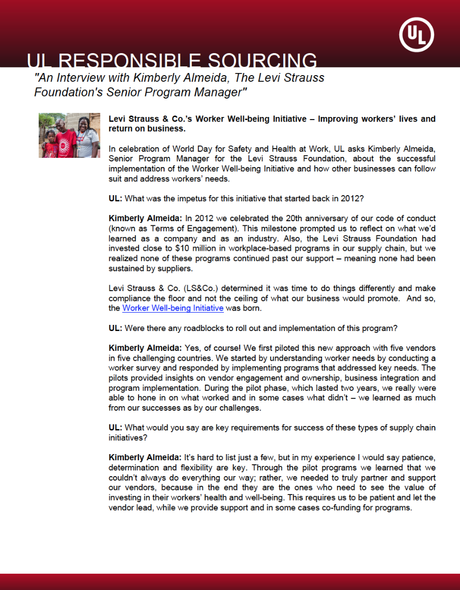 Thumbnail cover - An Interview with Kimberly Almeida, The Levi Strauss Foundation