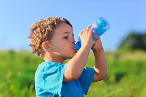 Little Boy Drinking Gas Water